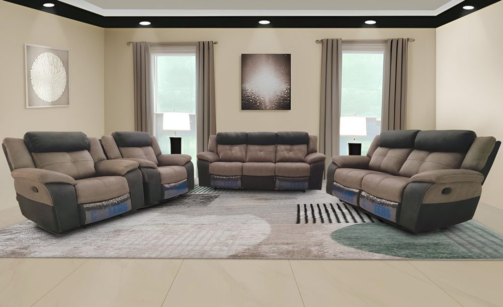 CHEERS 7 SEATER RECLINER SOFA- GREY (XW9222M)